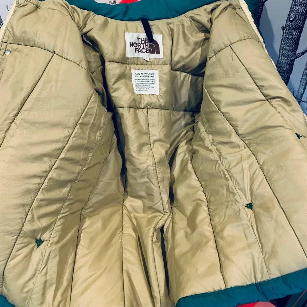 Vintage Men North Face Green Teal Down Puffer Snow Jacket Retro 70s 80s